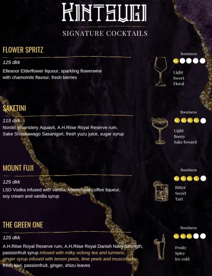 Cockatil menu example